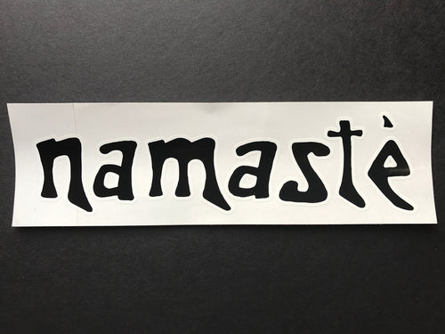 Namaste White Sticker