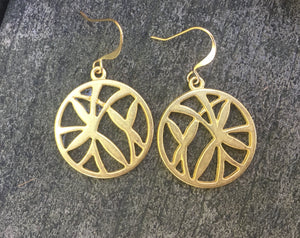 Golden Bamboo Earrings