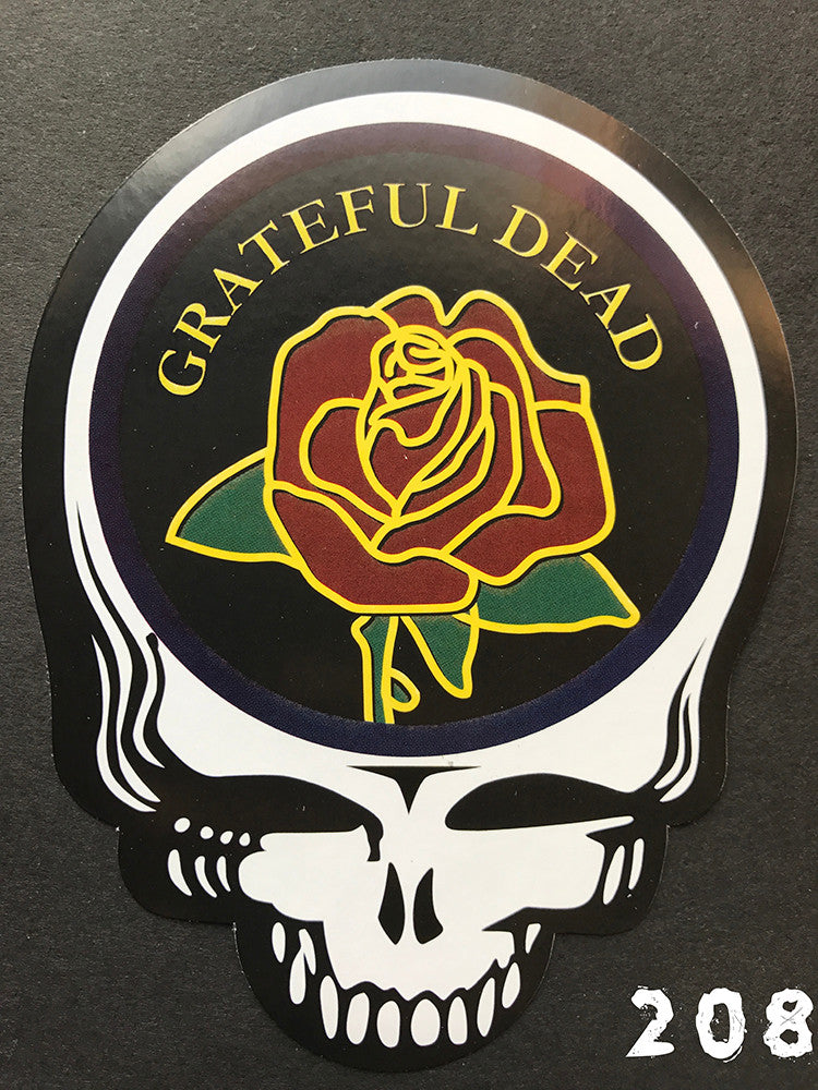Grateful Dead Steal Your Face GD Rose Sticker