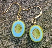 Czech Glass Flower Earrings