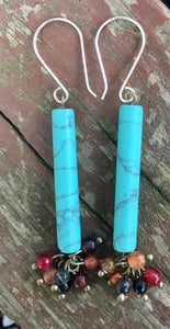 Gemstone Dangle Earrings
