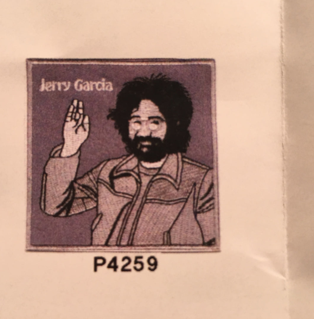 Jerry Garcia Black and White Pin