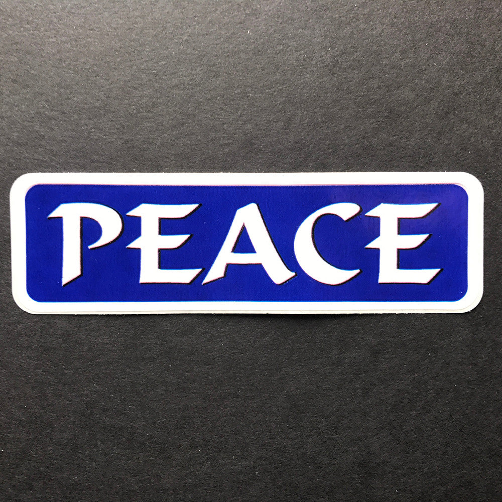 Small Blue Peace Sticker